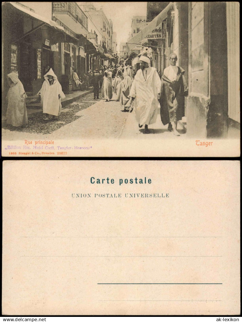 Postcard Tanger Rue principale Maroc Marocco 1905