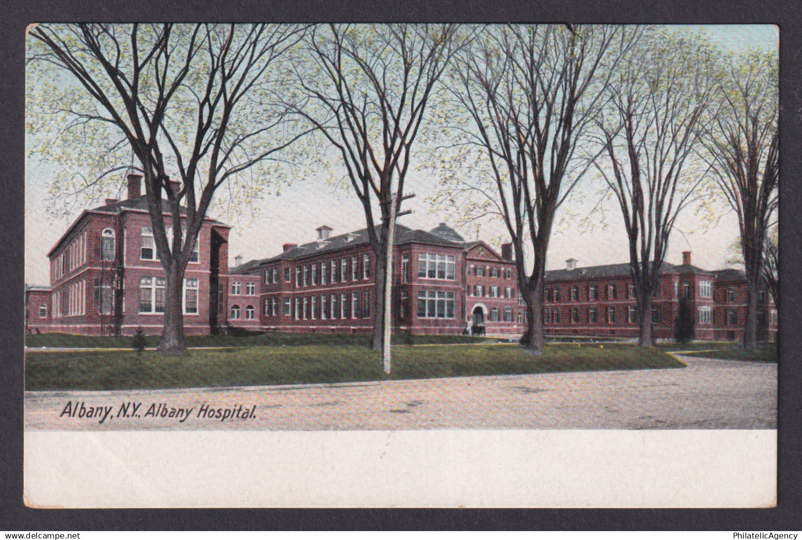 Postcard, United States, Albany NY, Albany Hospital