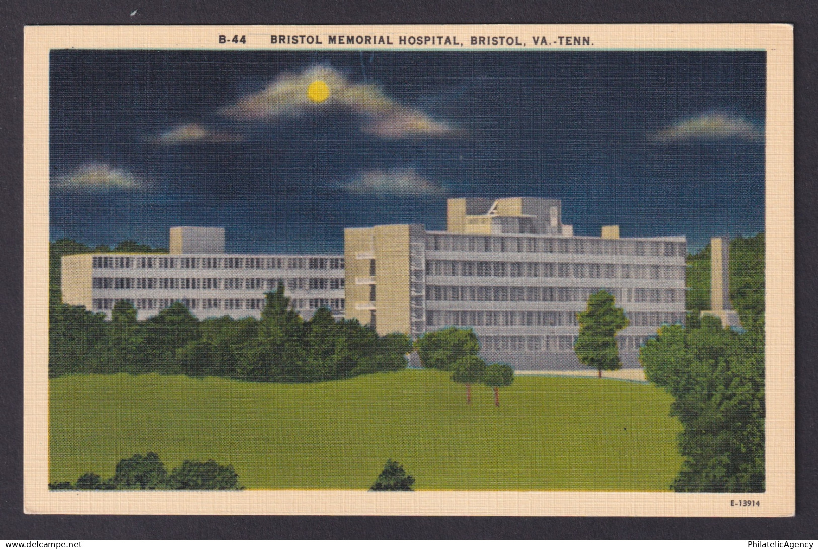 Postcard, United States, Bristol TN, Bristol Memorial Hospital