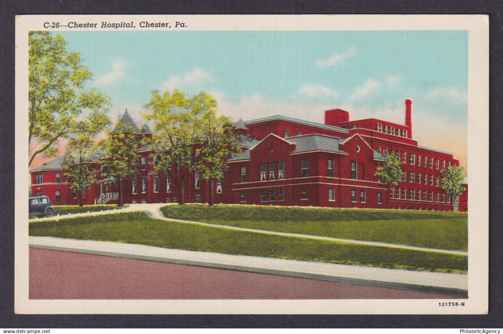 Postcard, United States, Chester PA, Chester Hospital