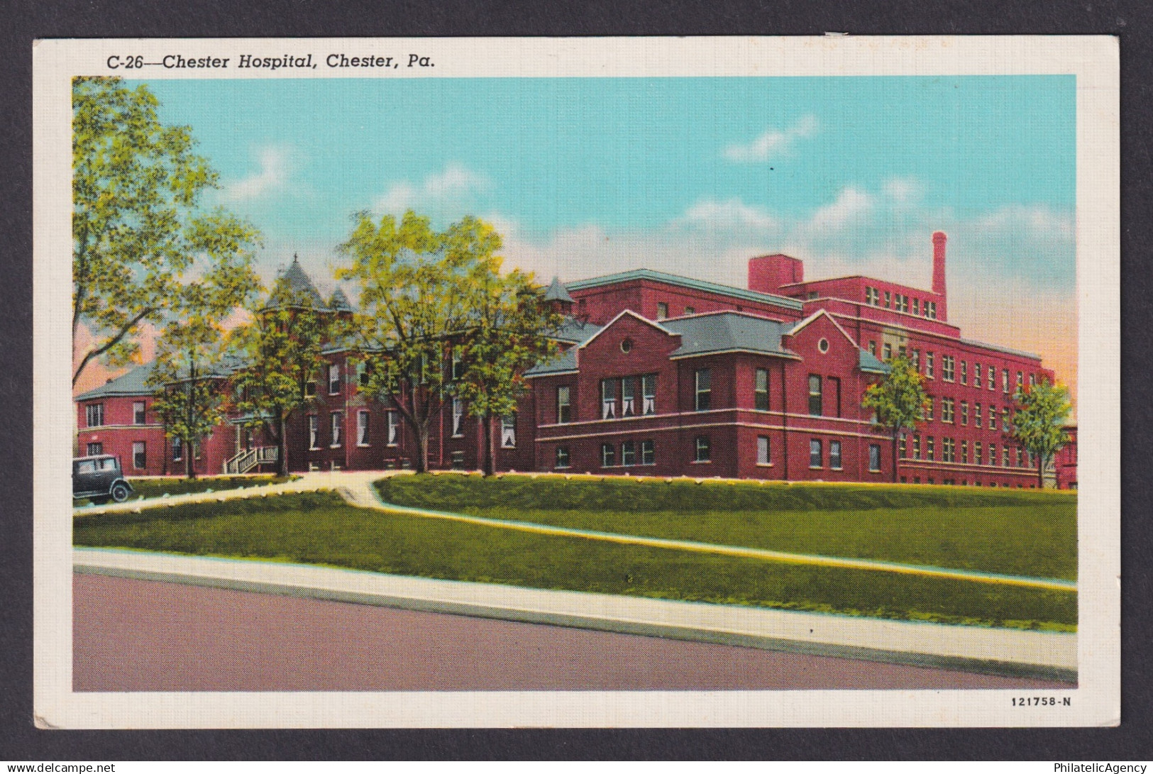 Postcard, United States, Chester PA, Chester Hospital