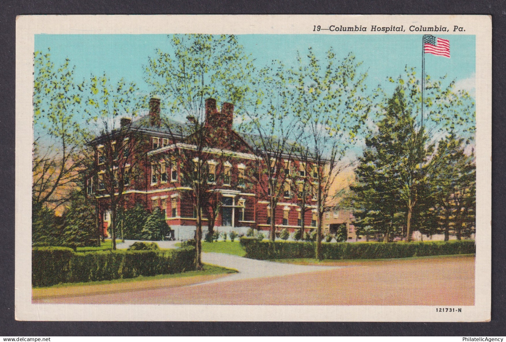 Postcard, United States, Columbia PA, Columbia Hospital