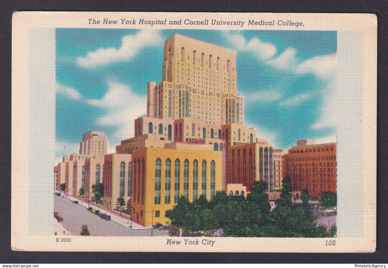 Postcard, United States, New York City NY, New York Hospital