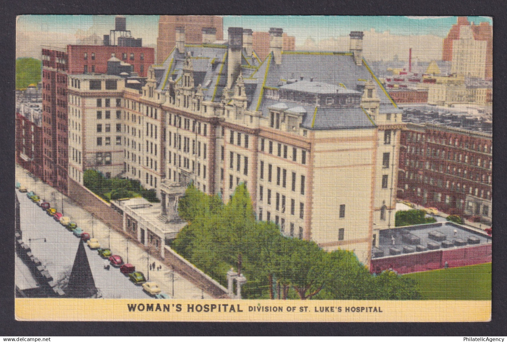 Postcard, United States, New York City NY, St. Luke's Hospital, Woman's Hospital