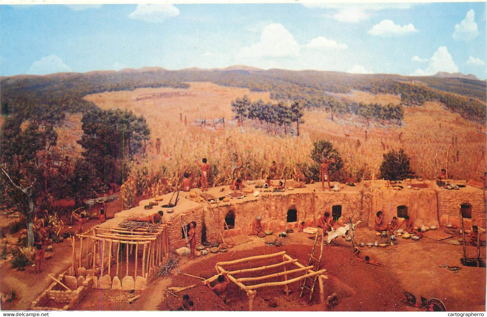 Postcard United States OK Oklahoma Oklahoma City Pueblo period Mesa Verde