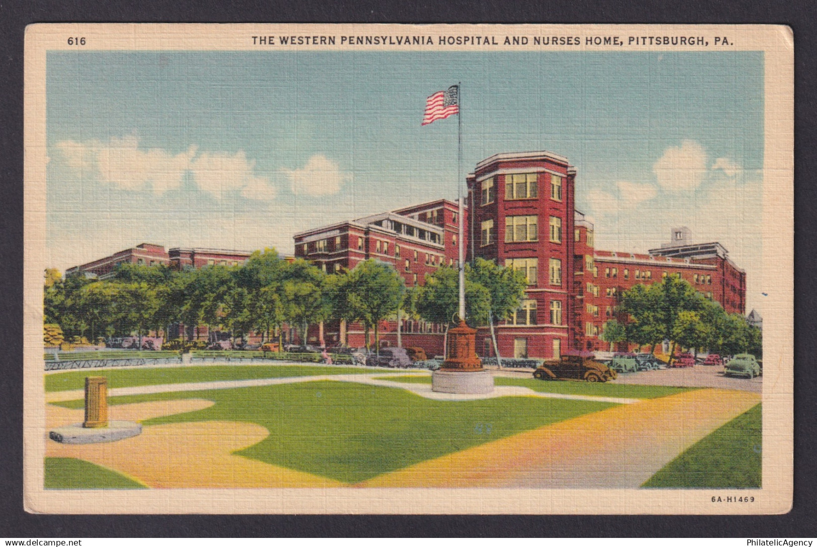 Postcard, United States, Pittsburgh PA, The Western Pennsylvania Hospital