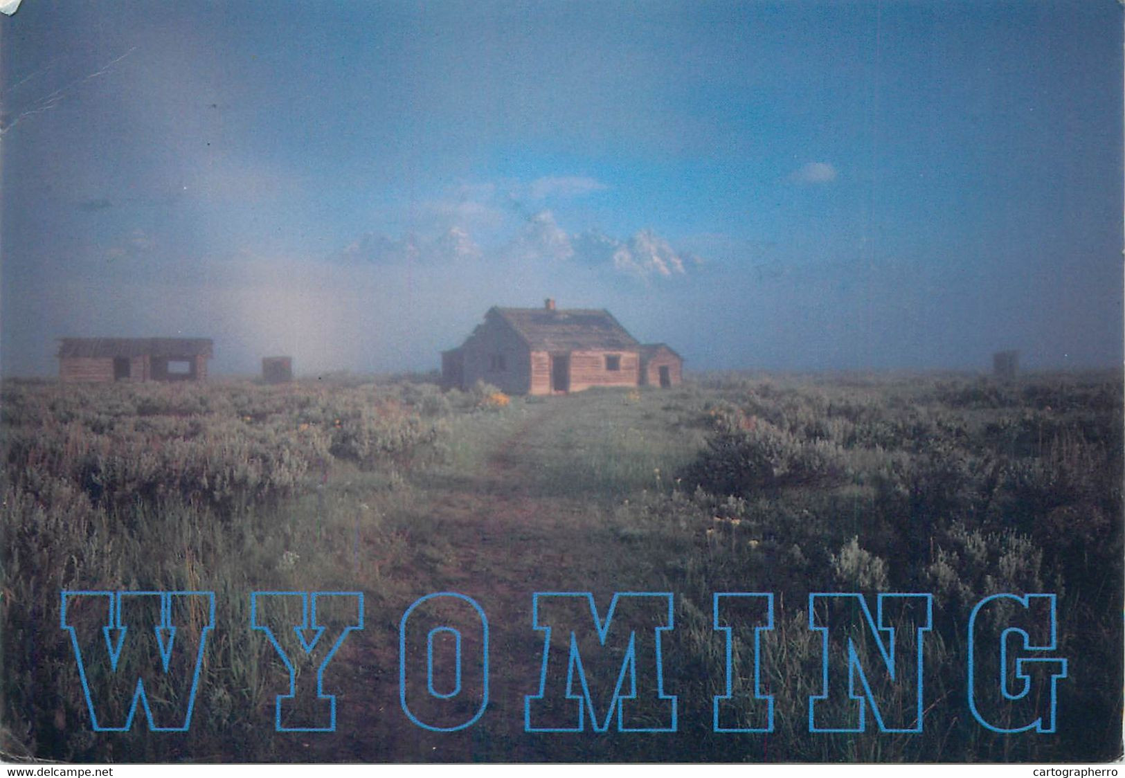 Postcard USA WY Wyoming farm scene 1998