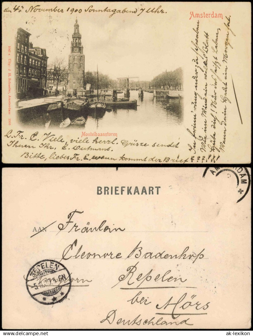 Postkaart Amsterdam Amsterdam Montelbaanstoren 1905