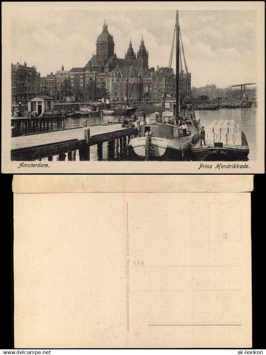 Postkaart Amsterdam Amsterdam Prins Hendrikkade. 1922