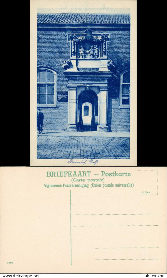 Postkaart Delft Delft Prinsenhof 1928