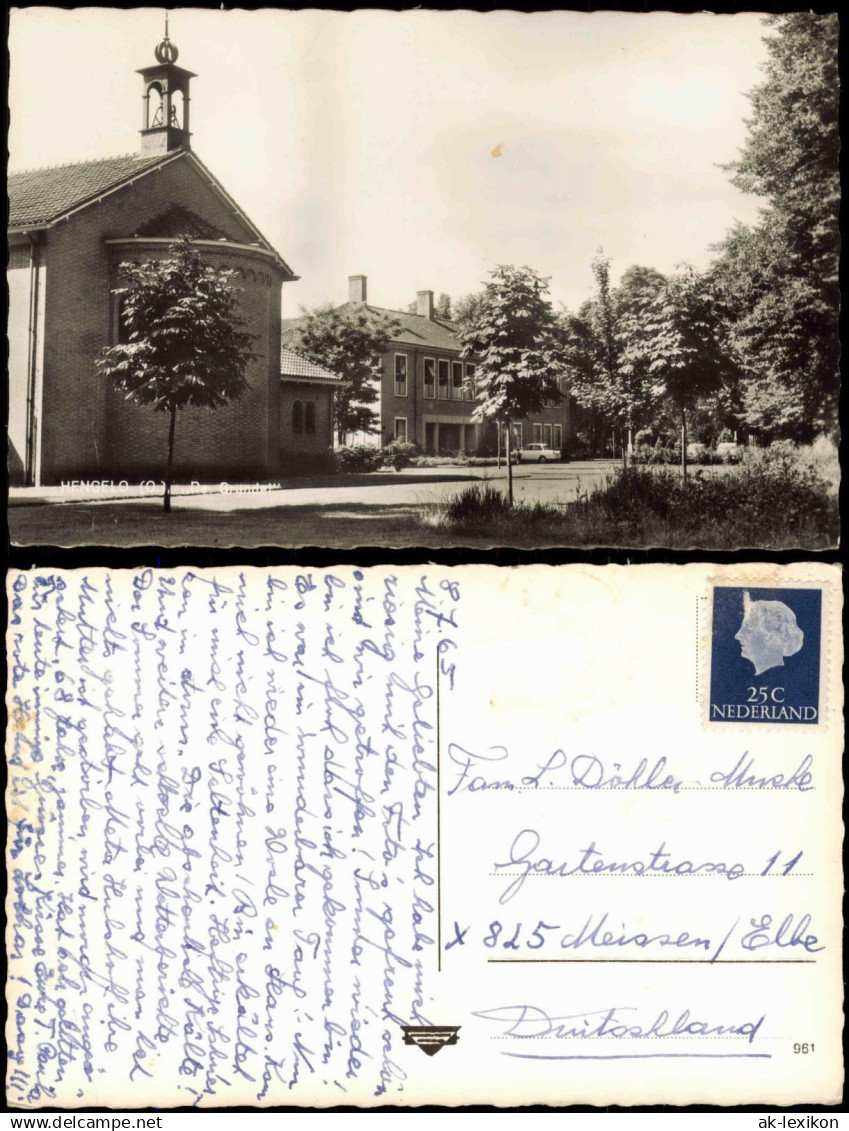 Postkaart Hengelo Straßenpartie - De Gründel 1963