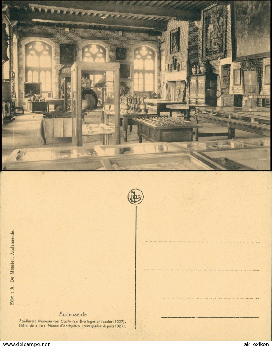 Postkaart Oudenaarde Oudenaarde (Audenarde) Stadthuis Museum - Innen 1913