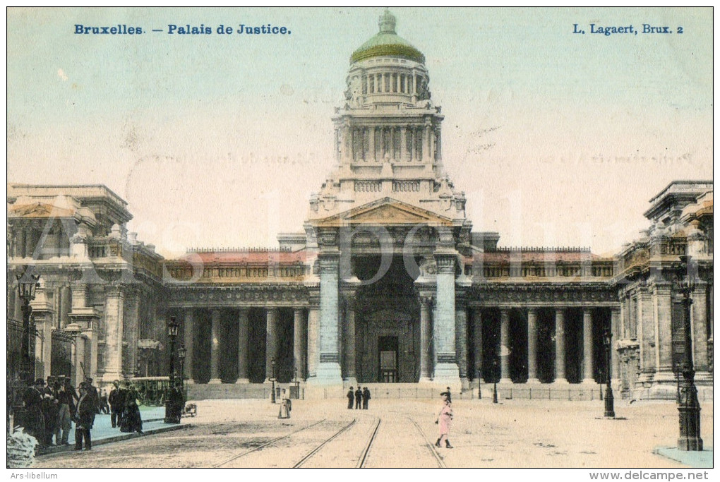 Postkaart / post card / carte postale / Bruxelles / Brussel / palais de justice / justitiepaleis / 1908 / L. Lagaert