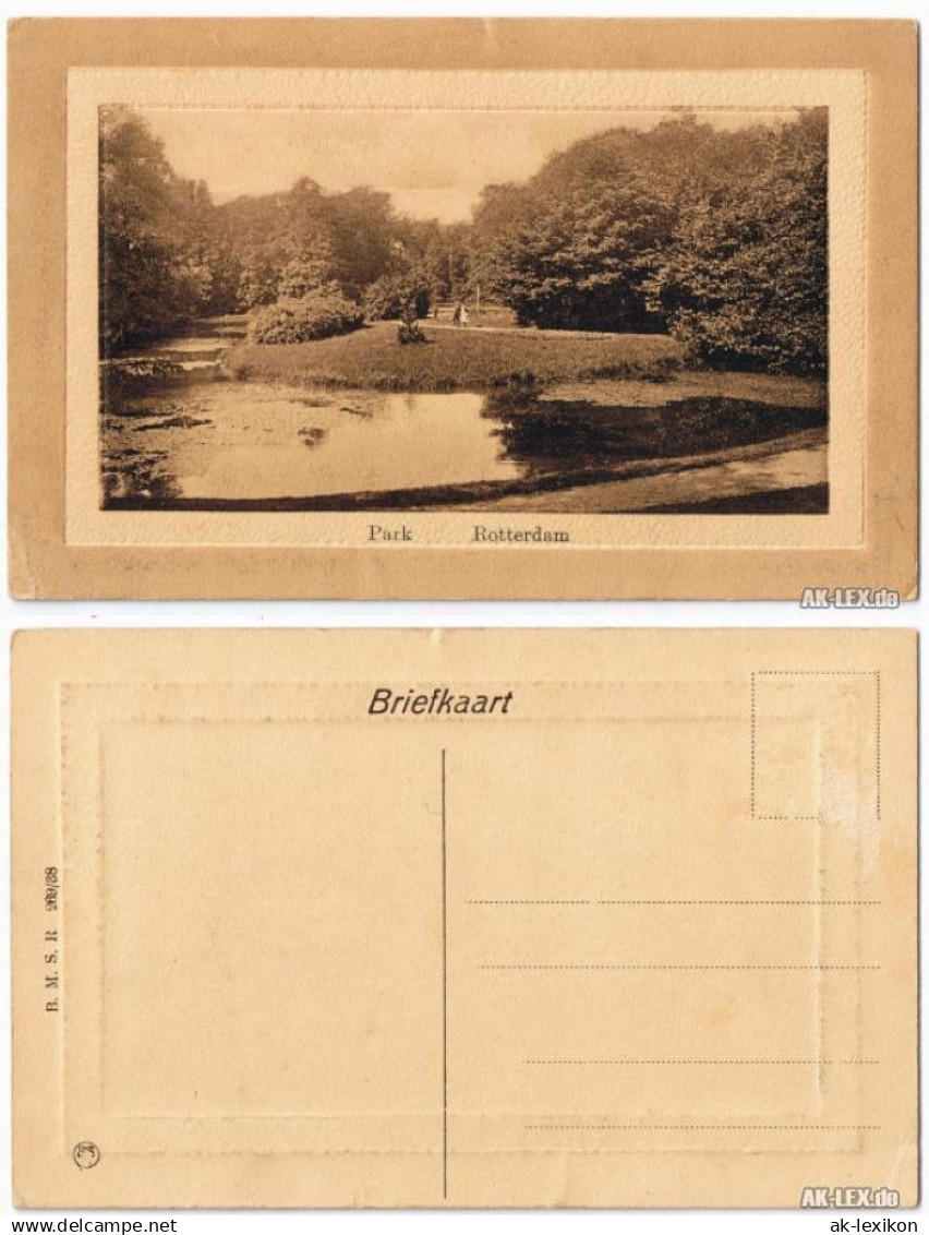 Postkaart Rotterdam Rotterdam Partie im Park 1910