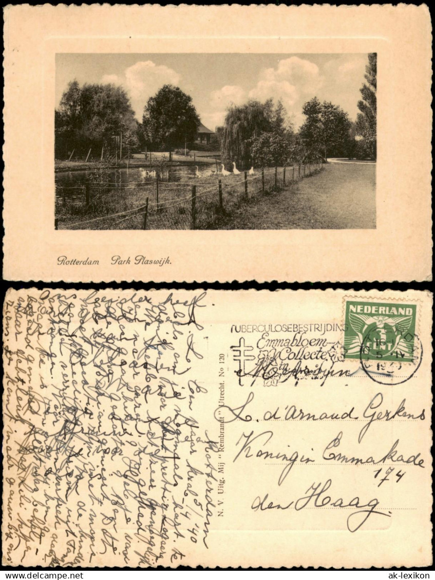 Postkaart Rotterdam Rotterdam Rotterdam Park Plaswijk 1930