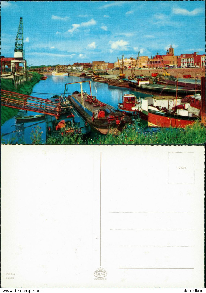 Postkaart Venlo Hafen Schiffe (Harbor) 1960