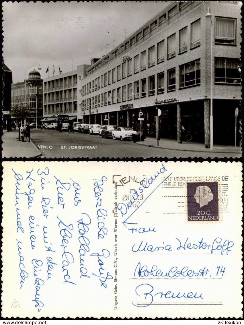 Postkaart Venlo St. Jorisstraaat 1962