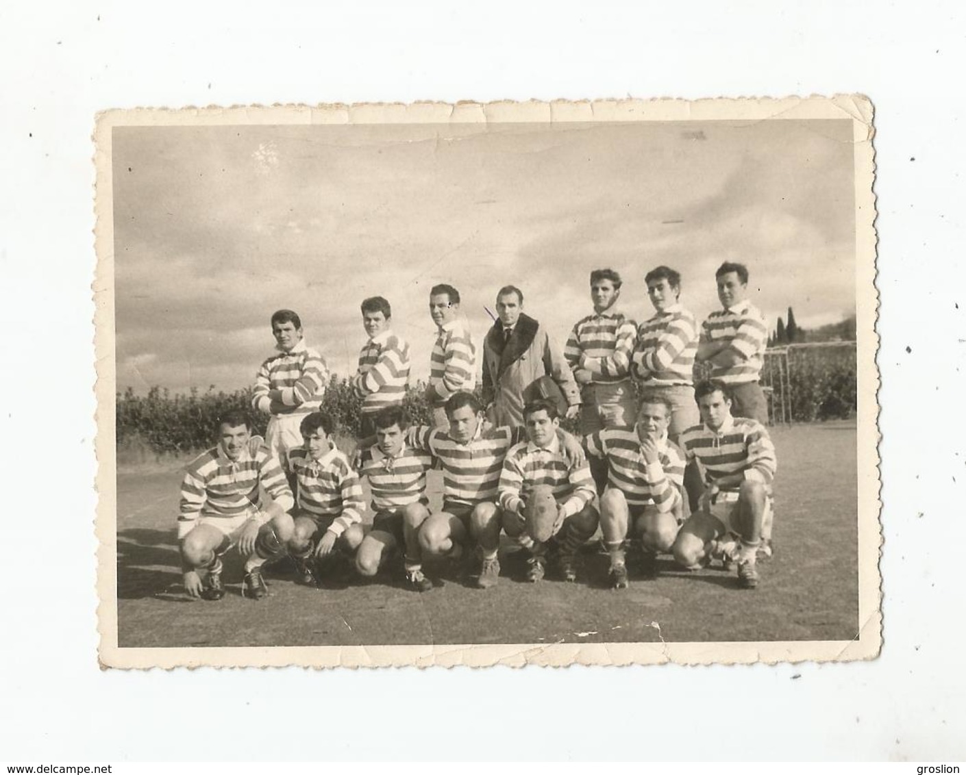 PRADES (PYRENEES ORIENTALES) PHOTO  EQUIPE DE RUGBY A XIII 1961/62 DU COLLEGE MODERNE ET TECHNIQUE  (PHOTO G G PRADES)