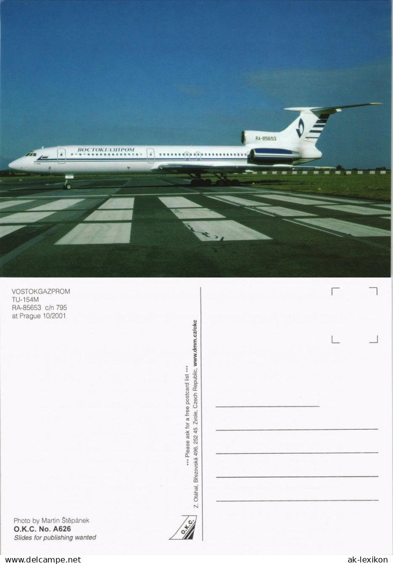 Prag Praha TU-154M Tupolev Flugwesen - Flugzeuge VOSTOKGAZPROM 1980