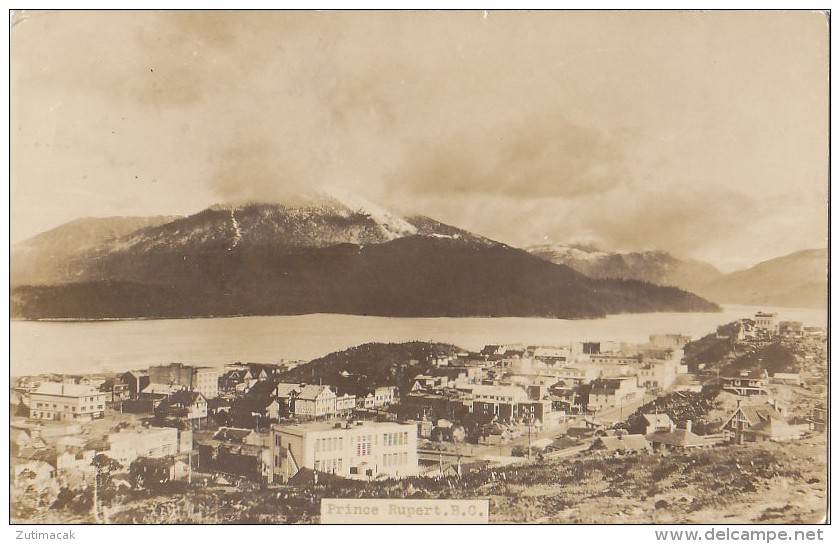 Prince Rupert BC - General view real photo postcard 1924