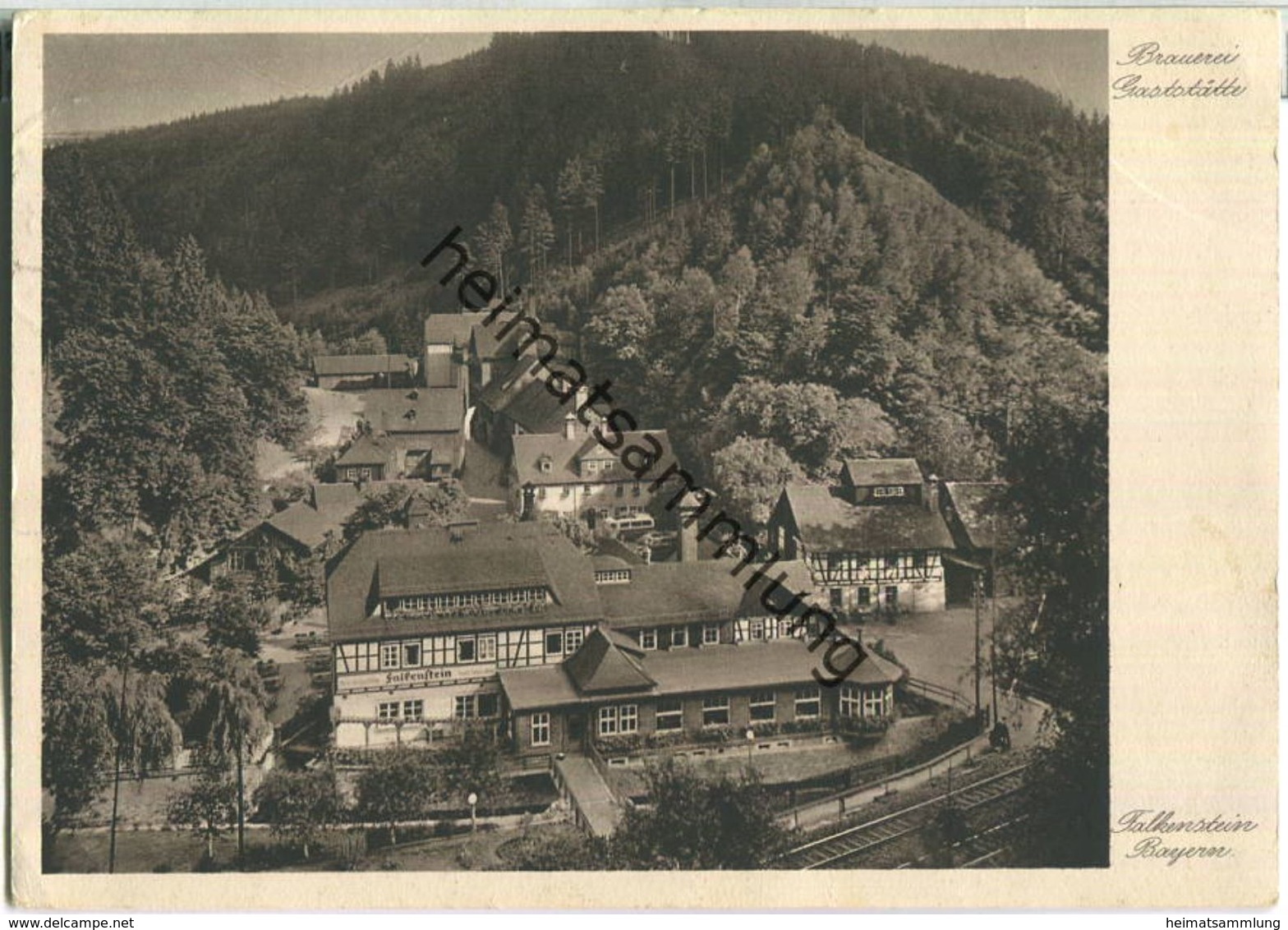 Probstzella - Brauerei Gaststätte Falkenstein - Ansichtskarte-Grossformat - Verlag Kohl-Otto Pössneck