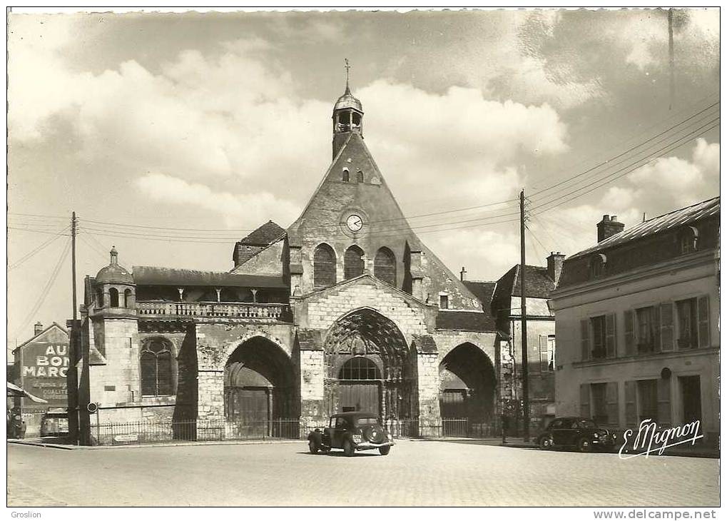 PROVINS L EGLISE SAINT AYOUL N° 5021 ( ANCIENNES VOITURES 4 CV- TRACTION)