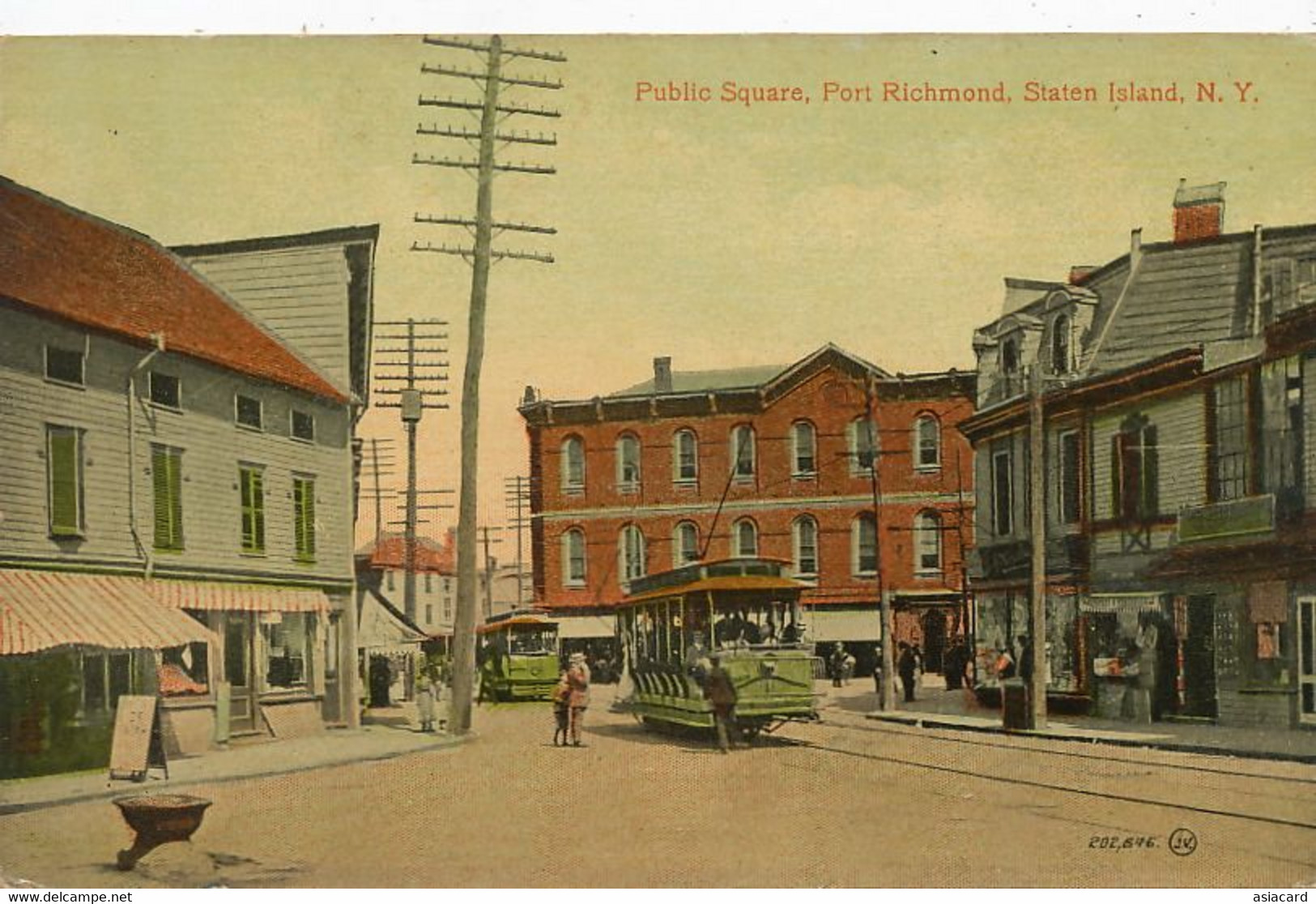 Public Square Port Richmond Staten Island NY  Tram Tramway