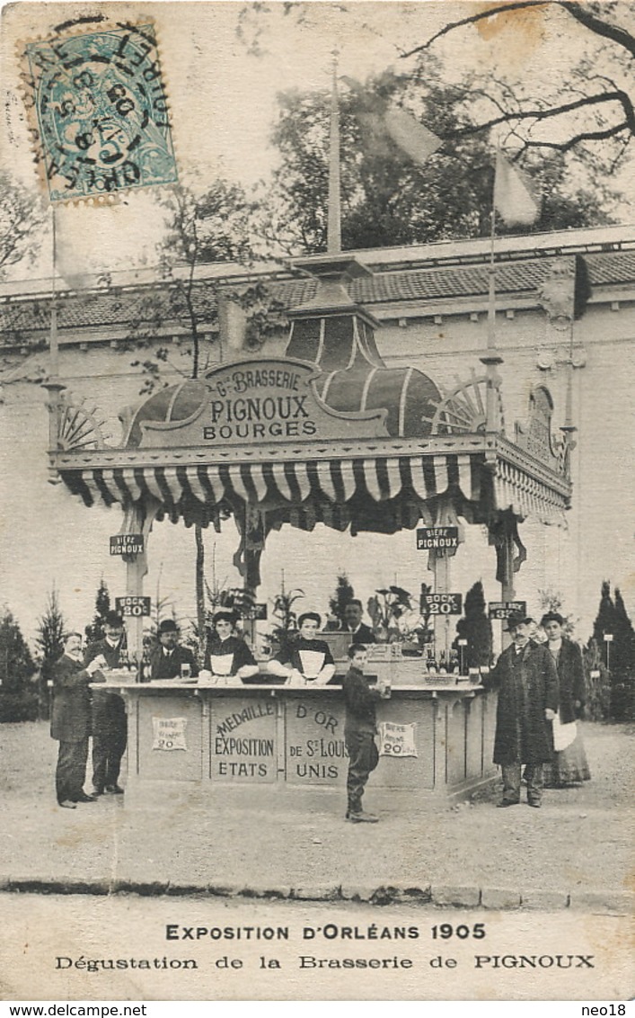 Publicité Brasserie  Pignoux Bière Expo Orleans 1905 Stand Medaille Or St Louis Missouri USA Stand Envoi Ernest Lelarge