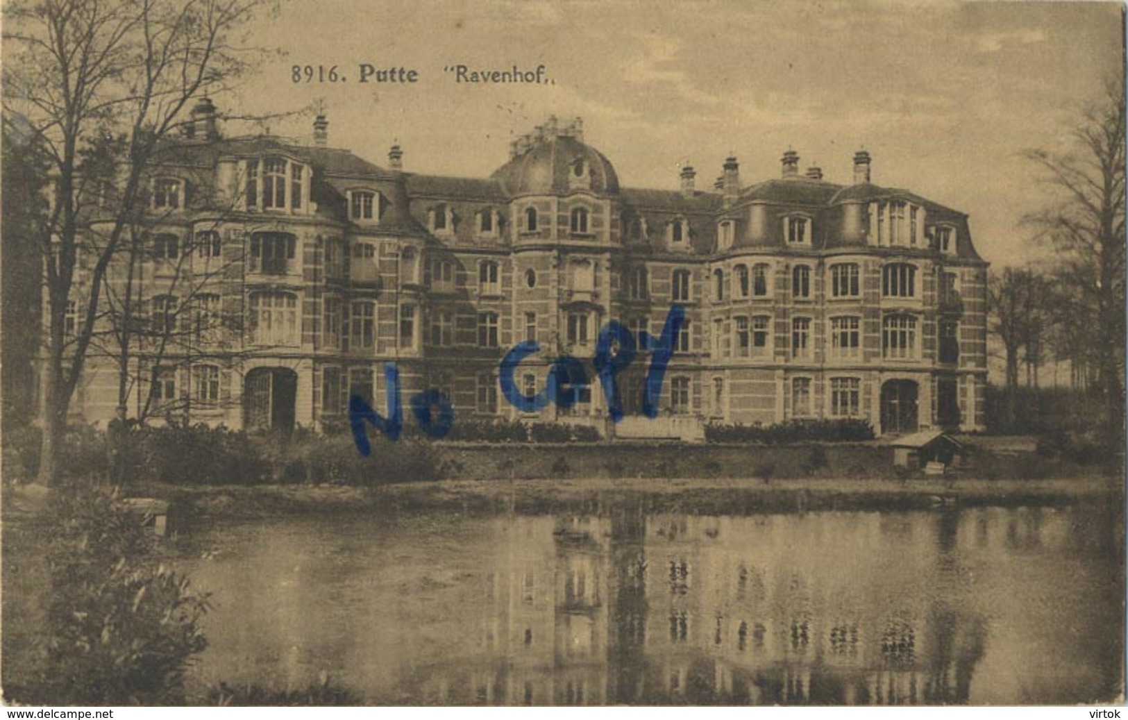 Putte - Kapellen :  Ravenhof  ( kasteel )  8916 ( geschreven met zegel )