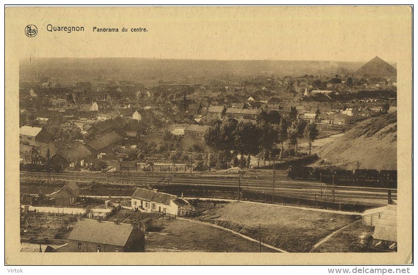 Quaregnon :  panorama du centre     ( ecrit  avec timbre )