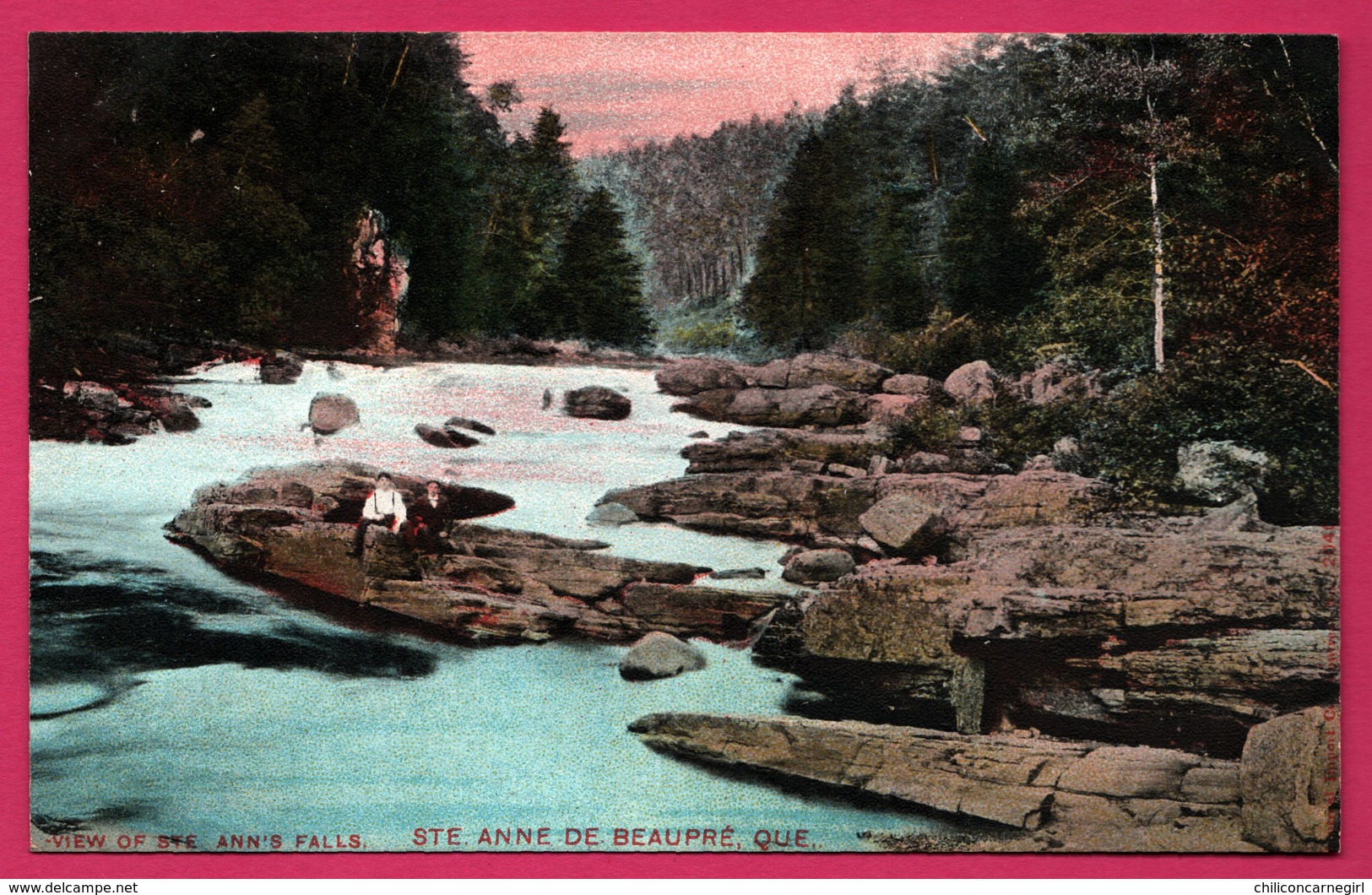 Québec - Ste Anne de Beaupré - View of Ste Ann's Falls - Animée - Colorisée