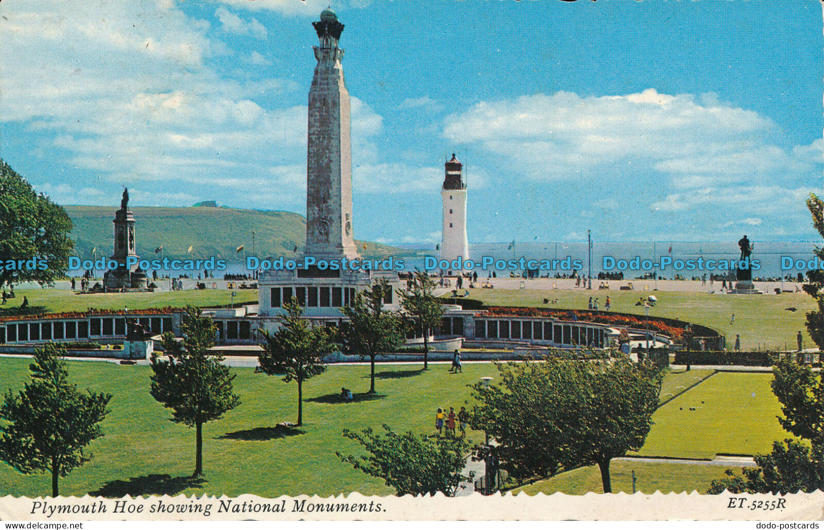 R001691 Plymouth Hoe Showing National Monuments. Valentine