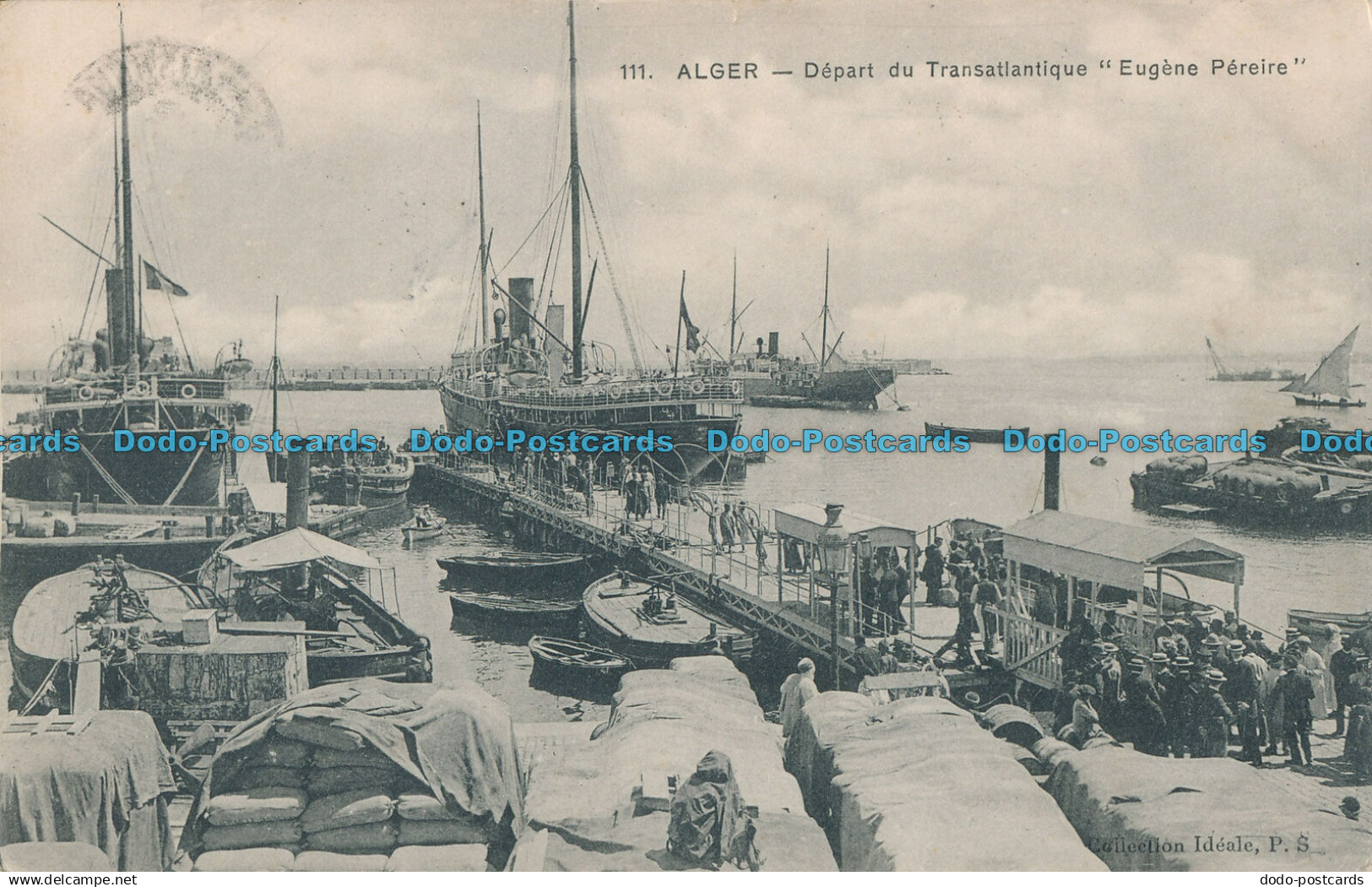 R005239 Alger. Depart du Transatlantique Eugene Pereire. 1914