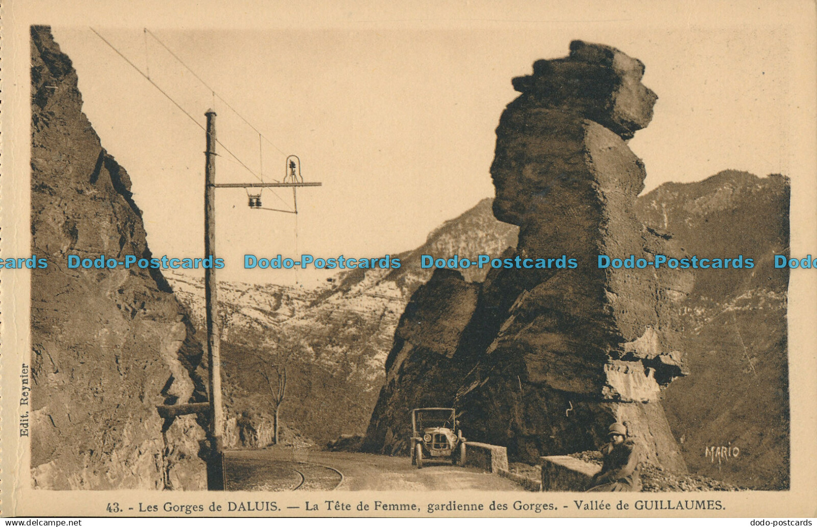 R008367 Les Gorges de Daluis. La Tete de Femme Gardienne des Gorges. Vallee de G