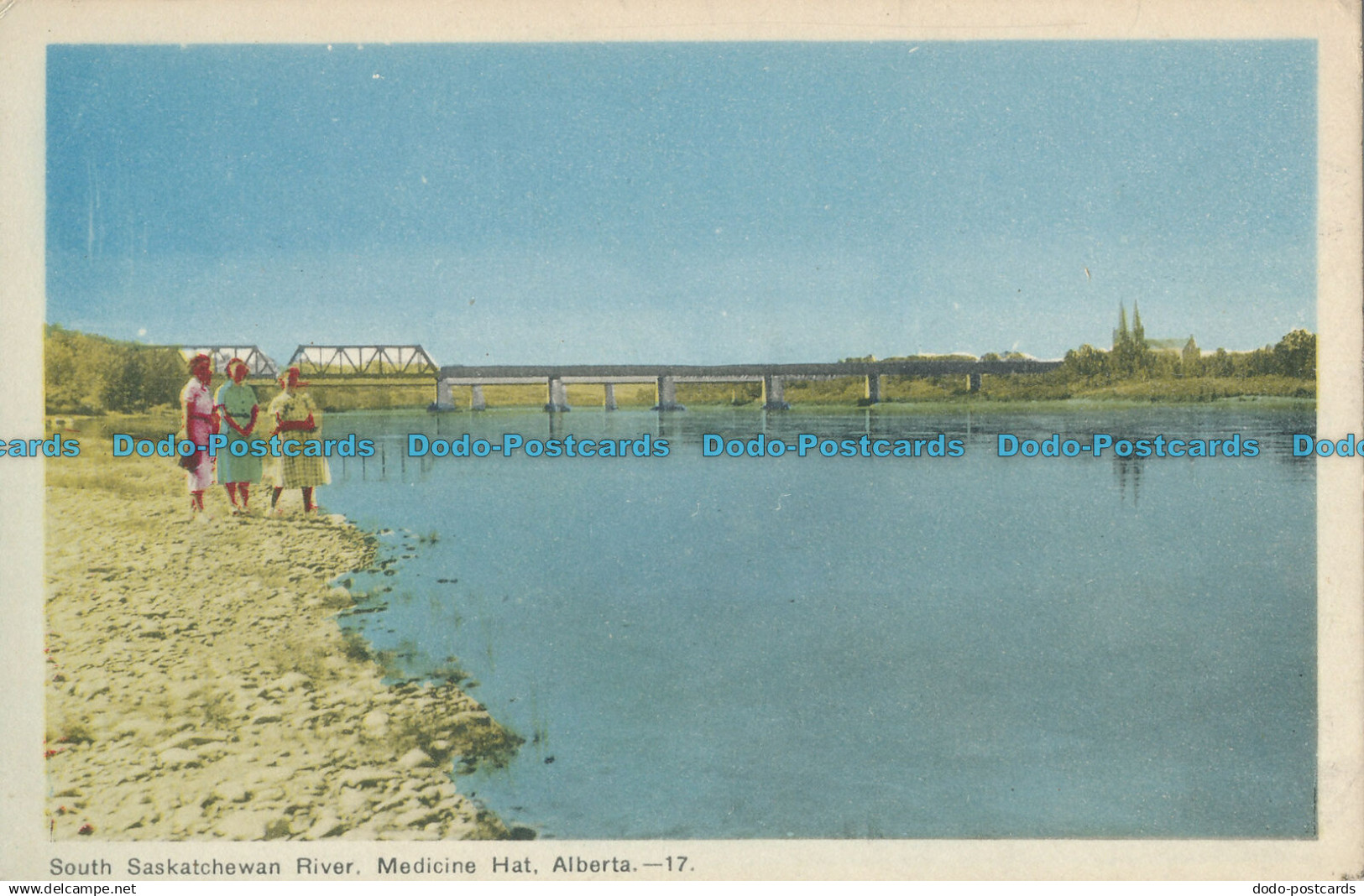 R008913 South Saskatchewan River. Medicine Hat. Alberta. Photogelatine