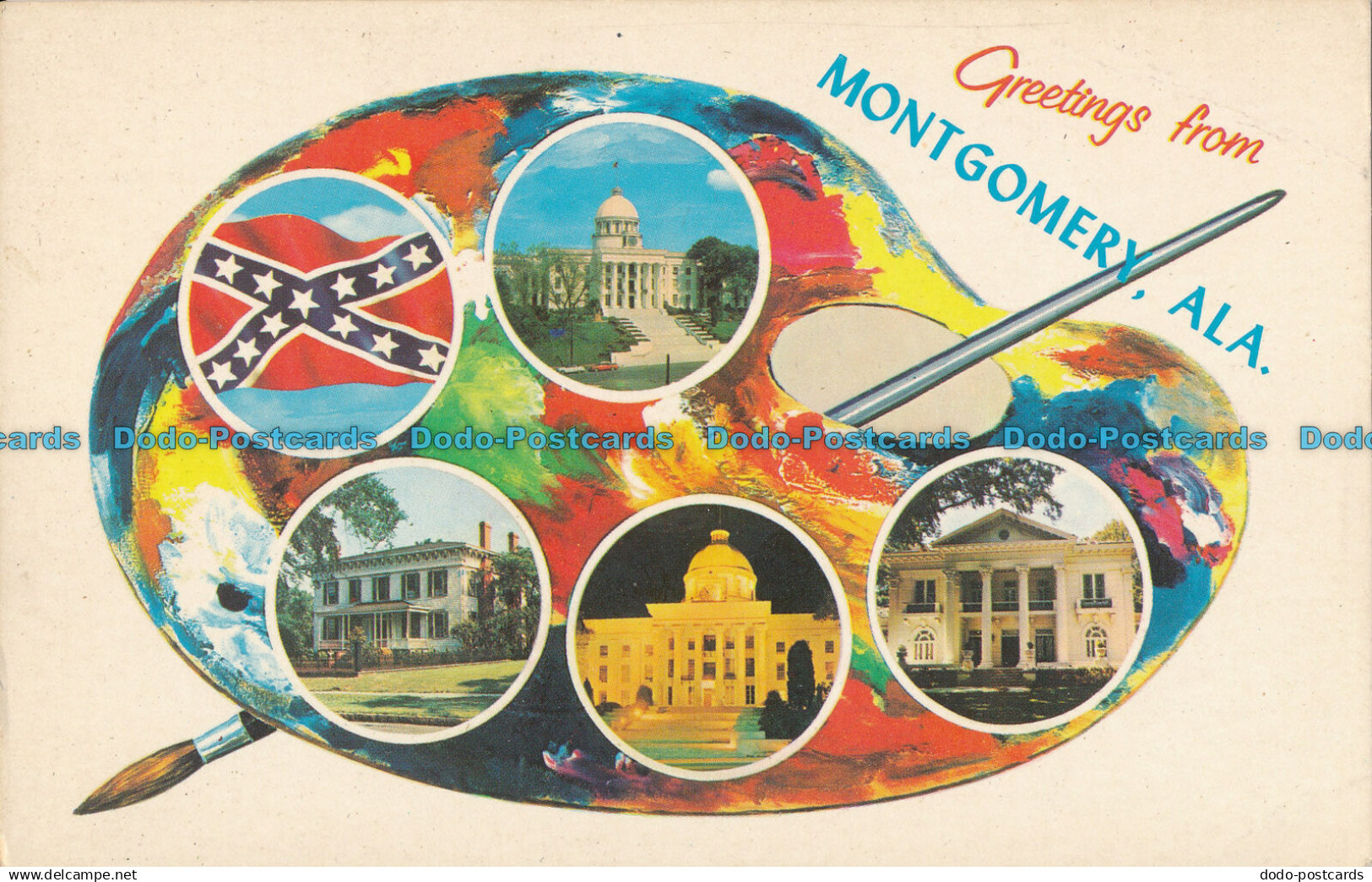 R009465 Greetings from Montgomery. Ala. Multi view. Dexter