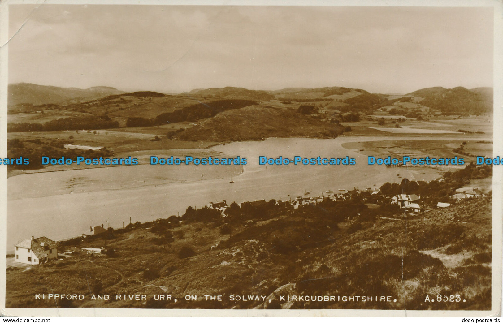 R022183 Kippford and River Urr. On the Solway. Kirkcudbrightshire. Valentine. No