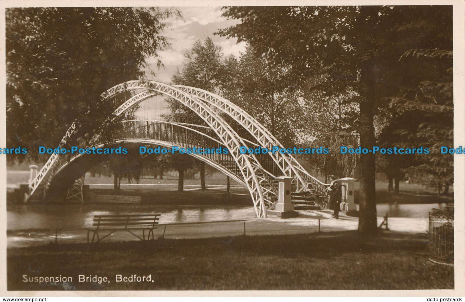 R025512 Suspension Bridge. Bedford. RP