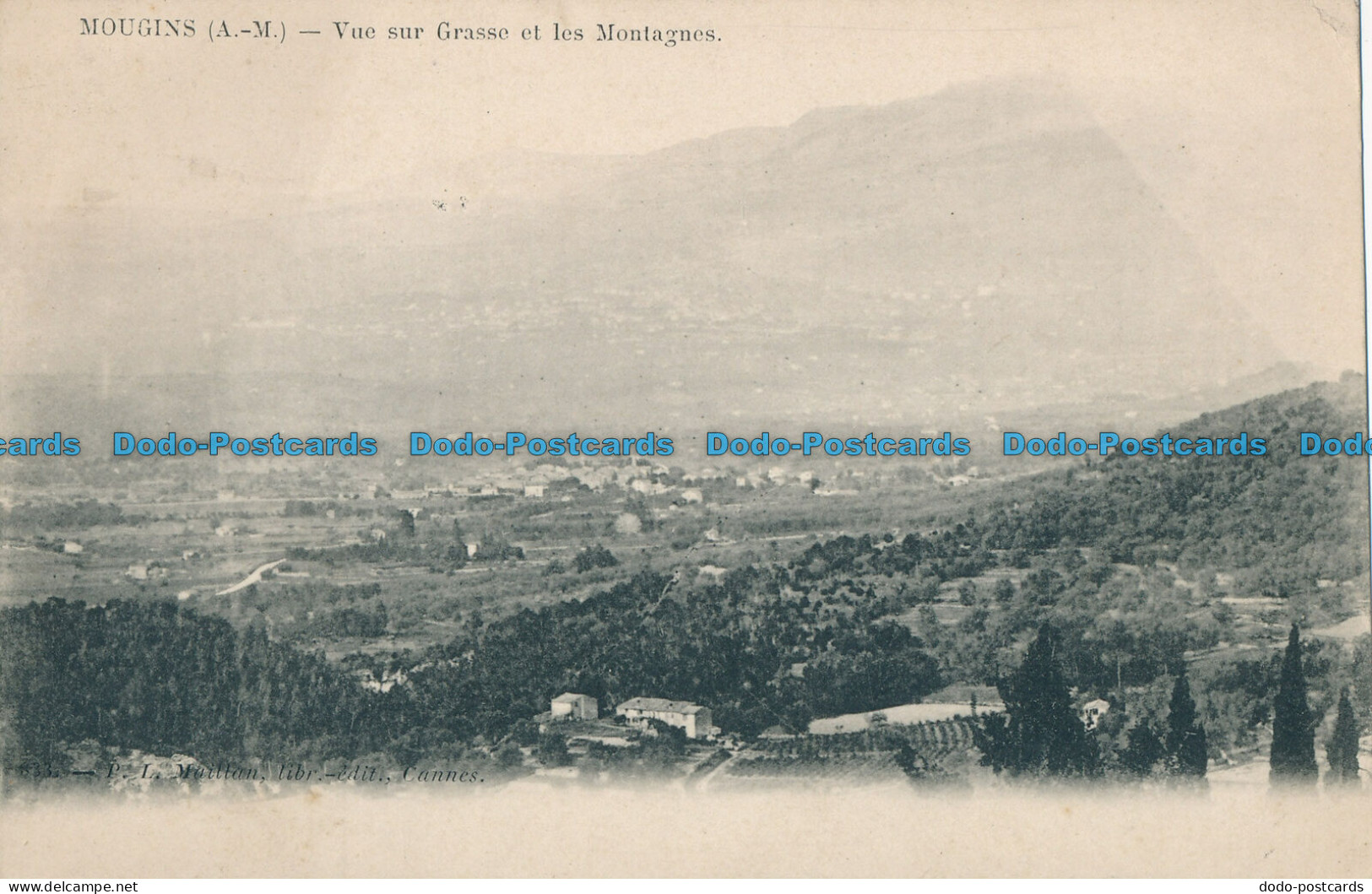 R031592 Mougins. Vue sur Grasse et les Montagnes