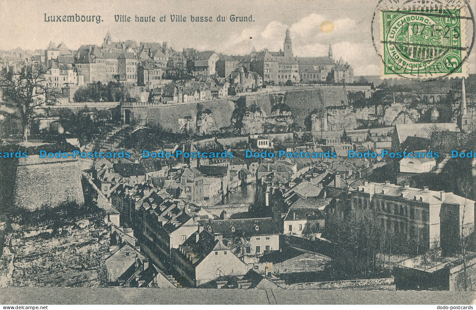 R033907 Luxembourg. Ville Haute et Ville Basse du Grund. 1907