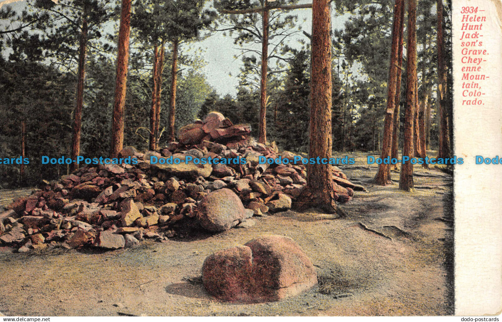 R044466 Helen Hunt Jacksons Grave. Cheyenne Mountain. Colorado. 1911