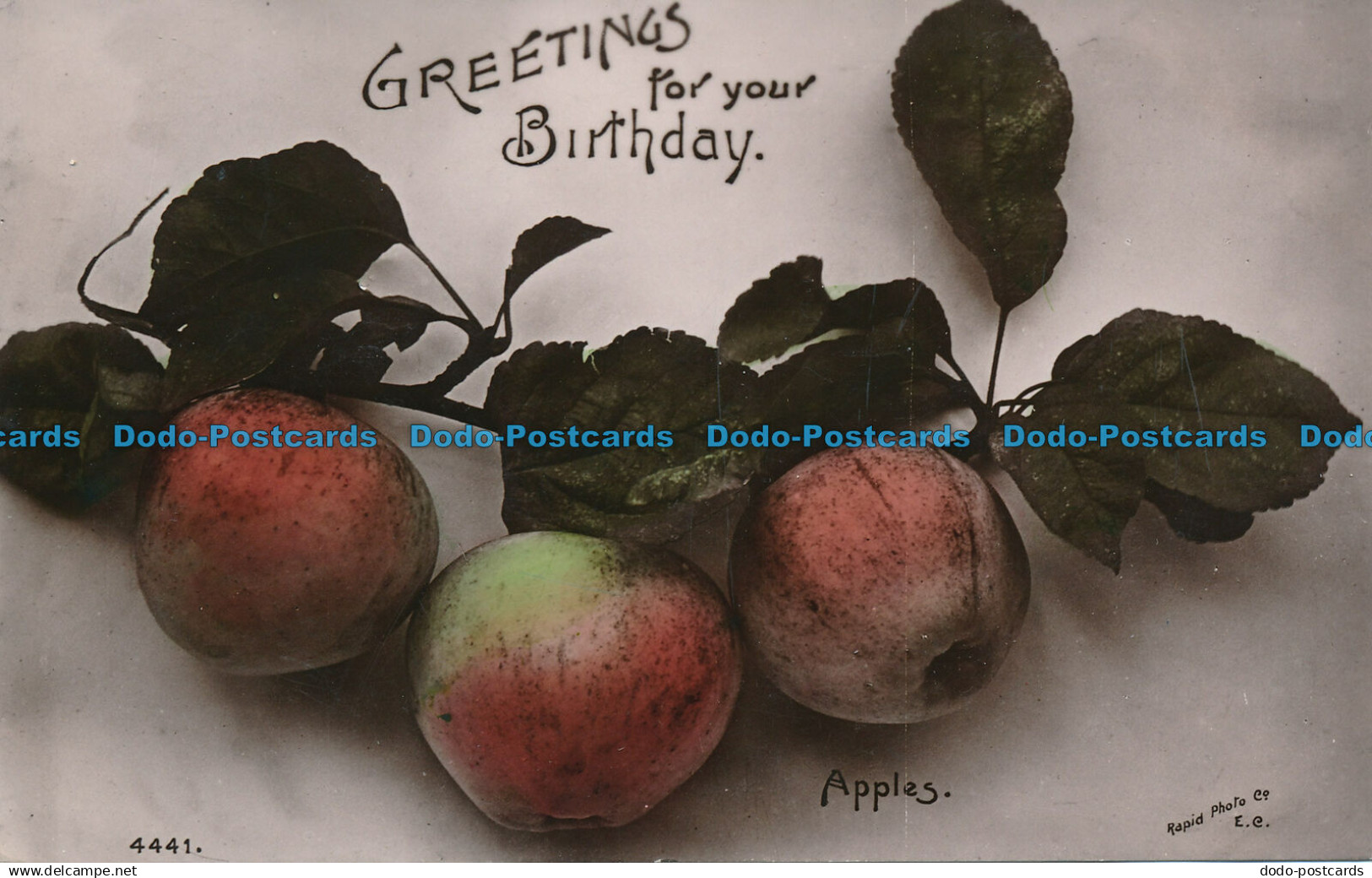 R044632 Greetings for Your Birthday. Apples. Rapid. No 4441