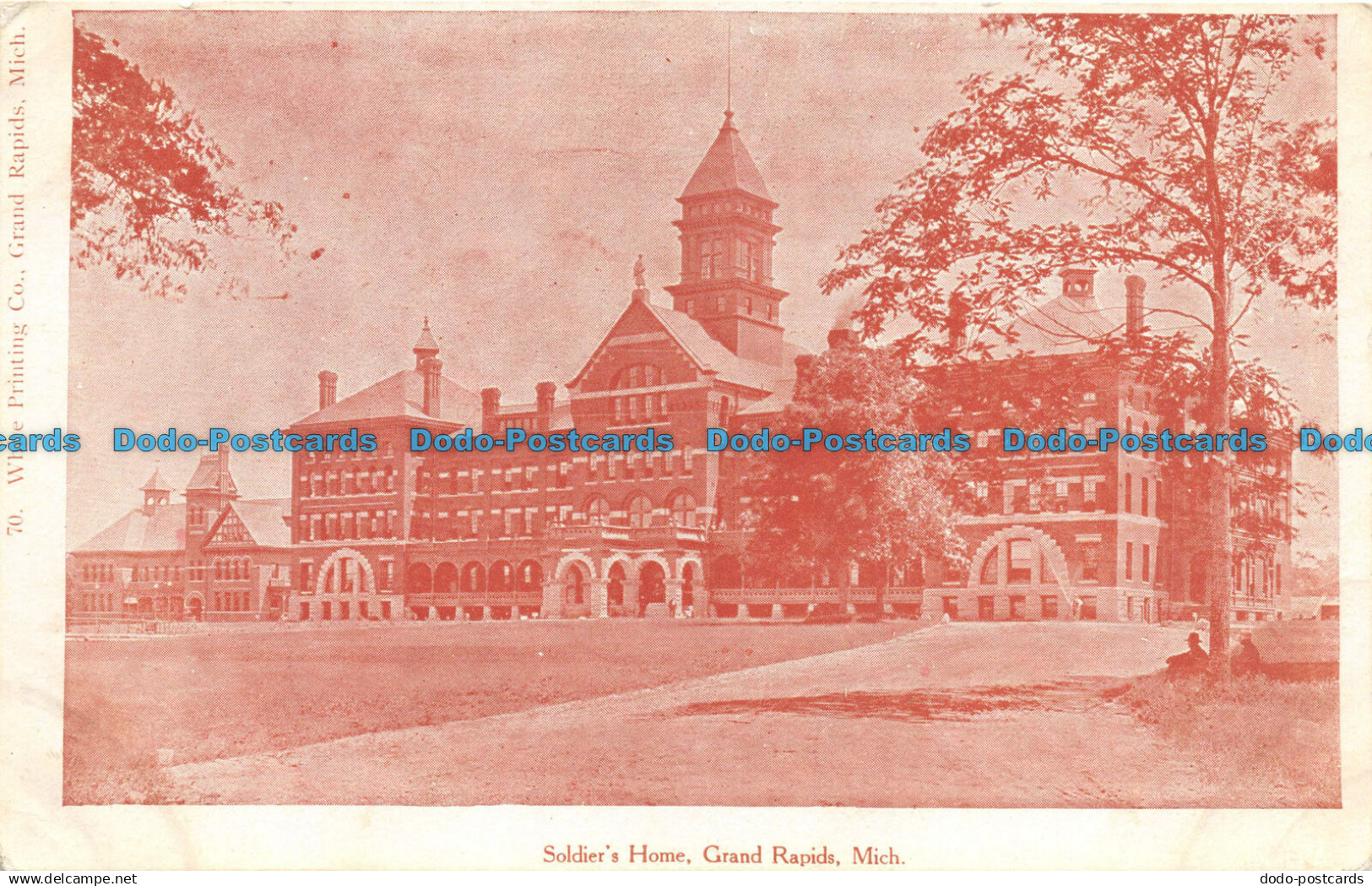 R058889 Soldiers Home. Grand Rapids. Mich. White Printing