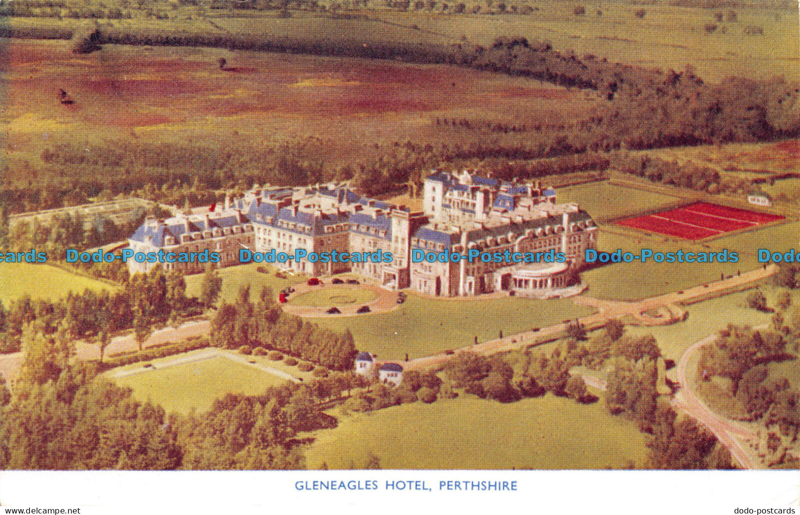 R062719 Gleneagles Hotel. Perthshire. Photochrom. 1955