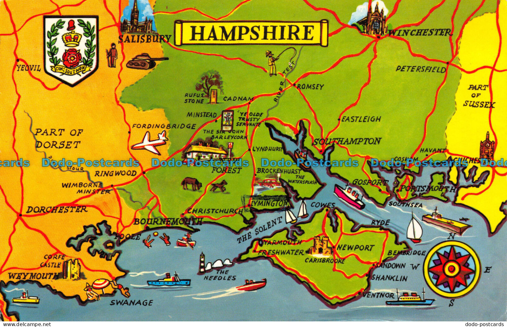 R074035 Hampshire. A Map. 1968