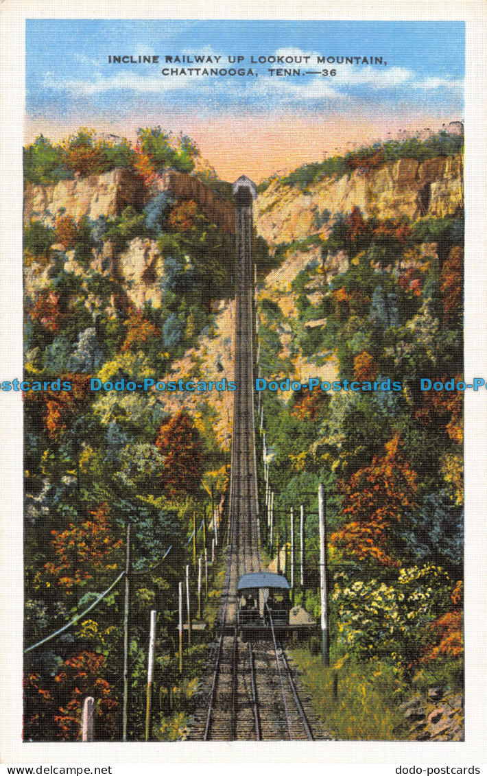 R087667 Incline Railway up Lookout Mountain. Chattanooga. Tenn. T. H. Payne