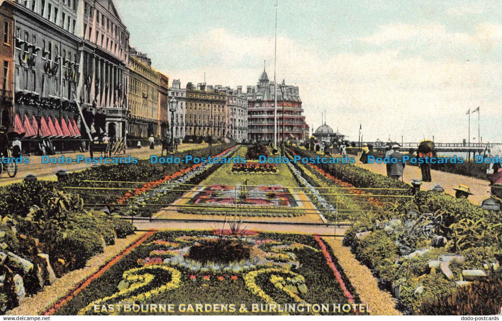 R094892 Eastbourne Gardens and Burlington Hotel. Davidson Bros