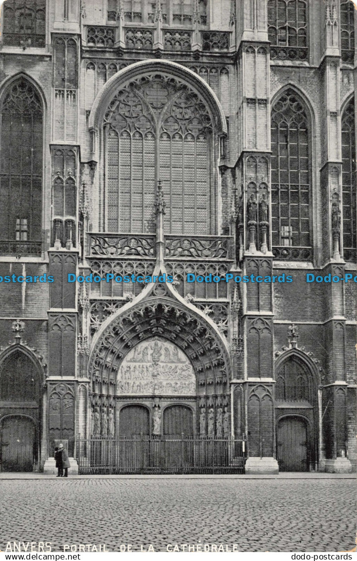 R097367 Anvers. Portail of La Cathedrale. Edn. Vo Dw Anvers