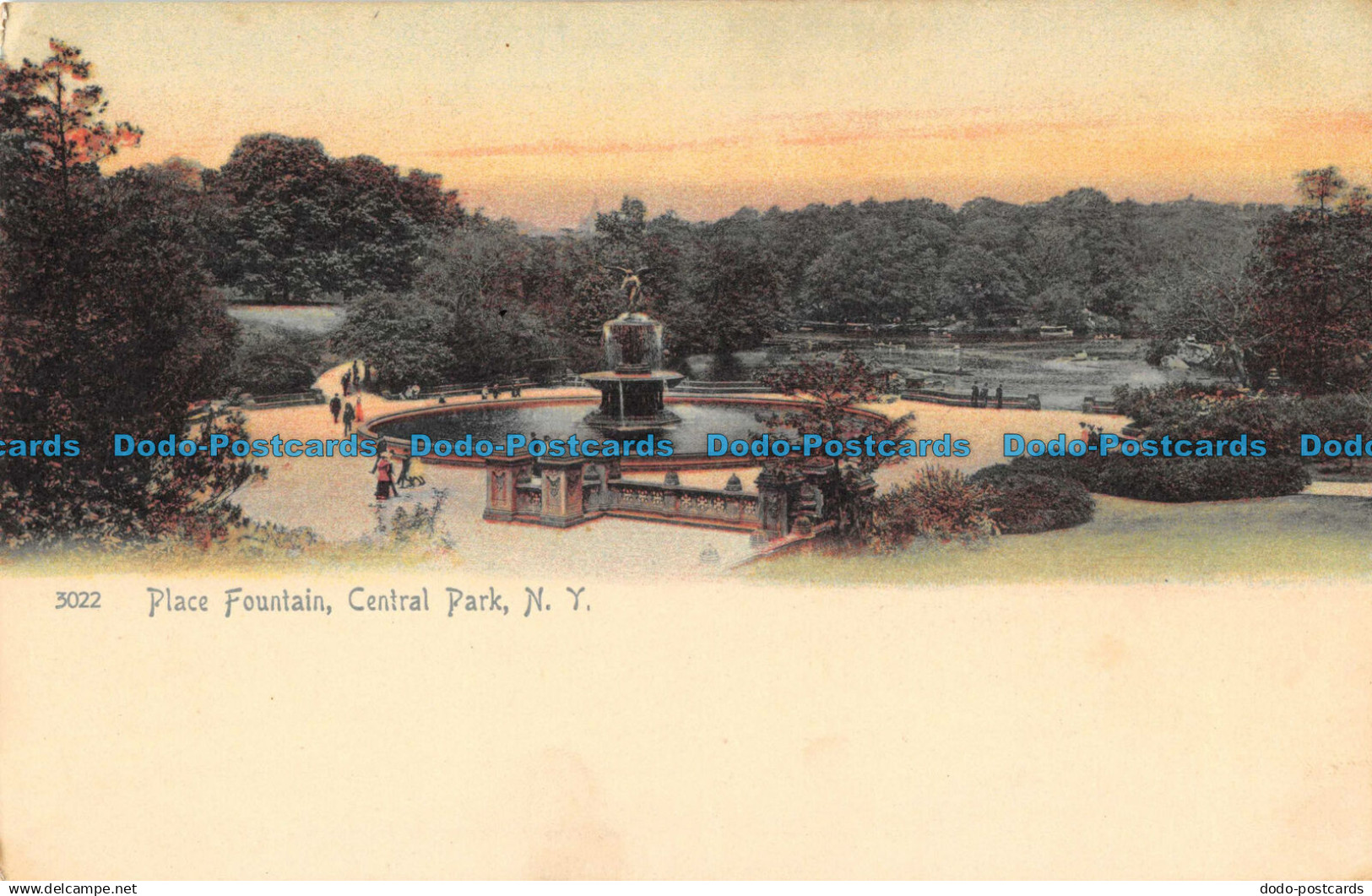 R097653 Place Fountain Central Park. N. Y. No 3022