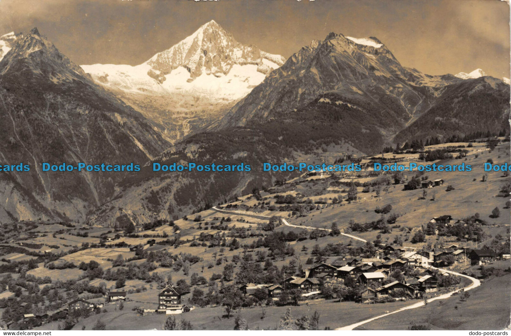 R099156 Burchen. Wallis mit Bietschhorn. E. Gyger. Klopfenstein